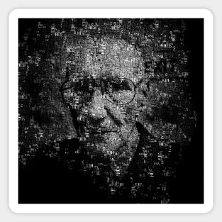 William S. Burroughs Typographical Portrait Sticker